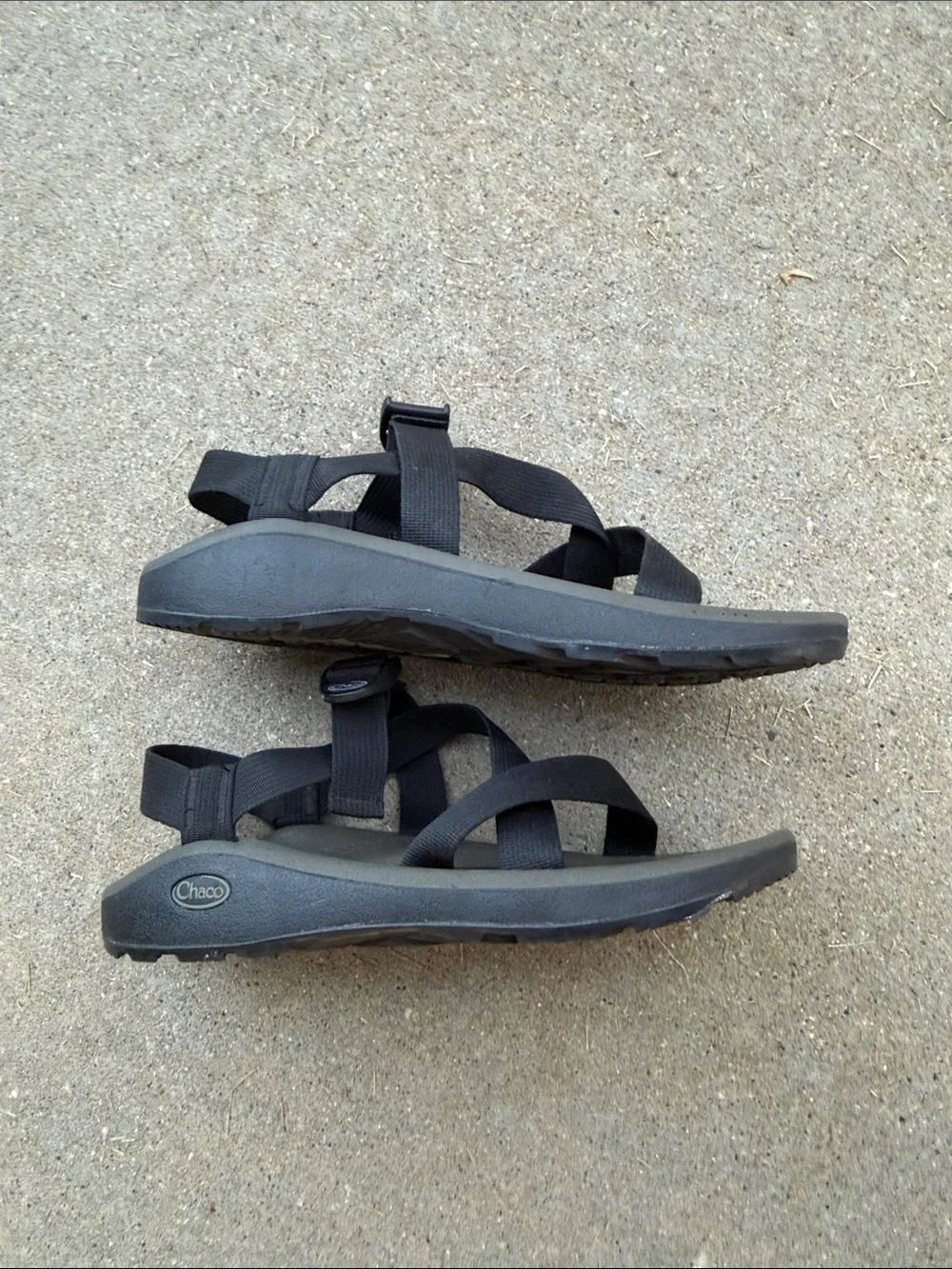Chaco Black and Gray Outdoor Webbing Sandals